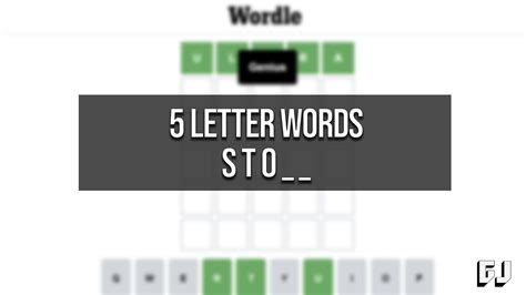 five letter words beginning sto|5 Letter Words Starting with STO